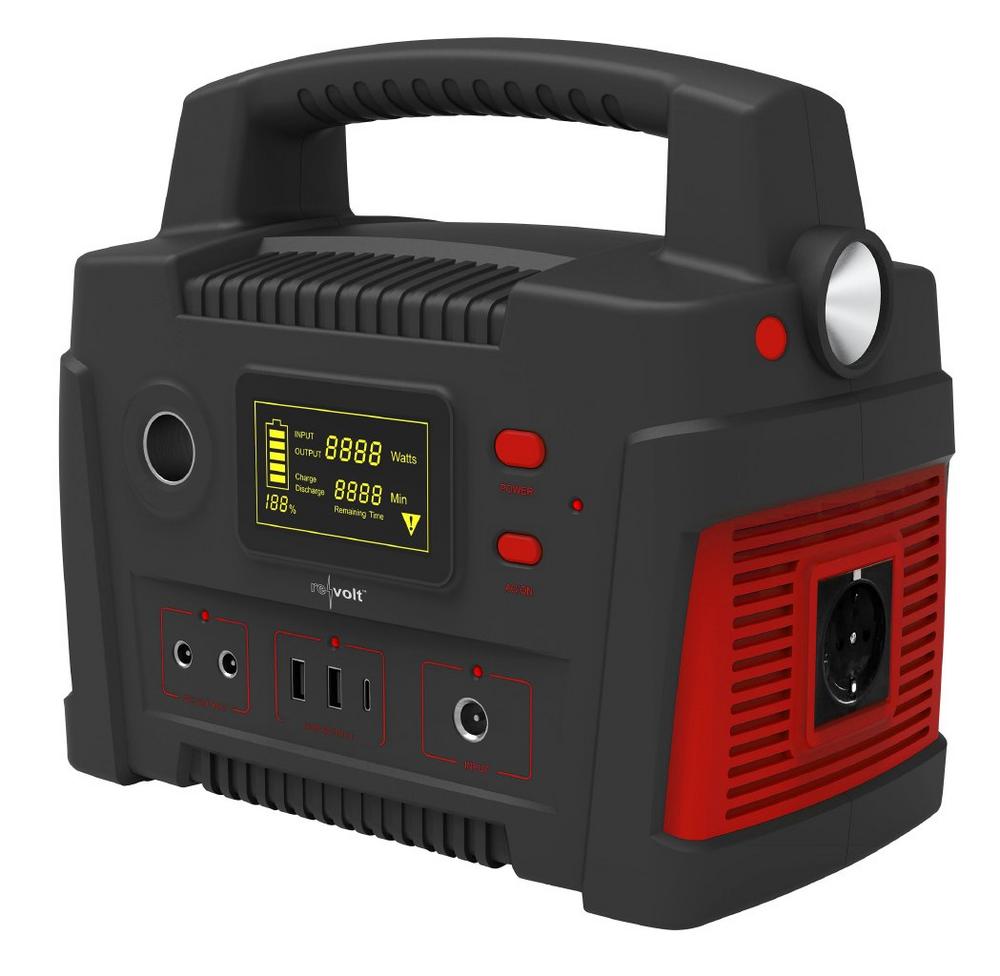 revolt Powerbank & Solar-Konverter HSG-900, 114 Ah, 420 Wh, 230 V, 12 V, USB, 600 Watt - Presse-Blog
